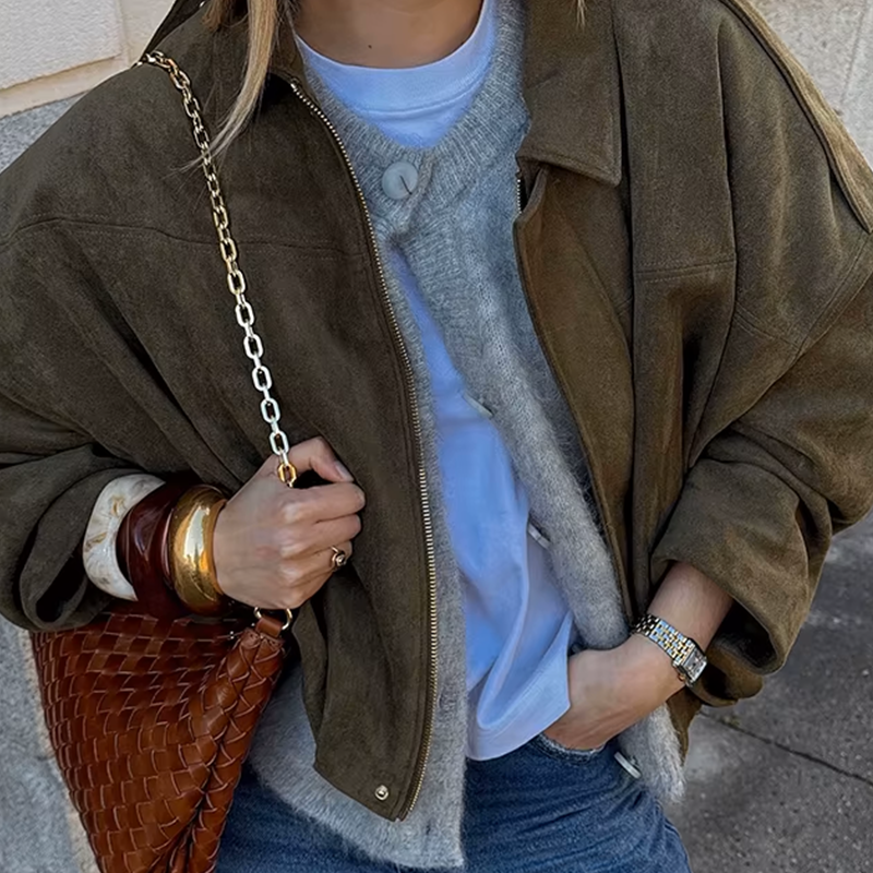 Leila Oversized Suede Jacket