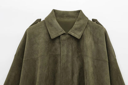 Leila Oversized Suede Jacket