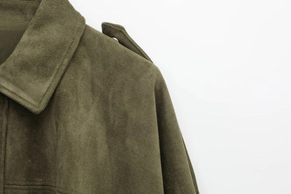 Leila Oversized Suede Jacket
